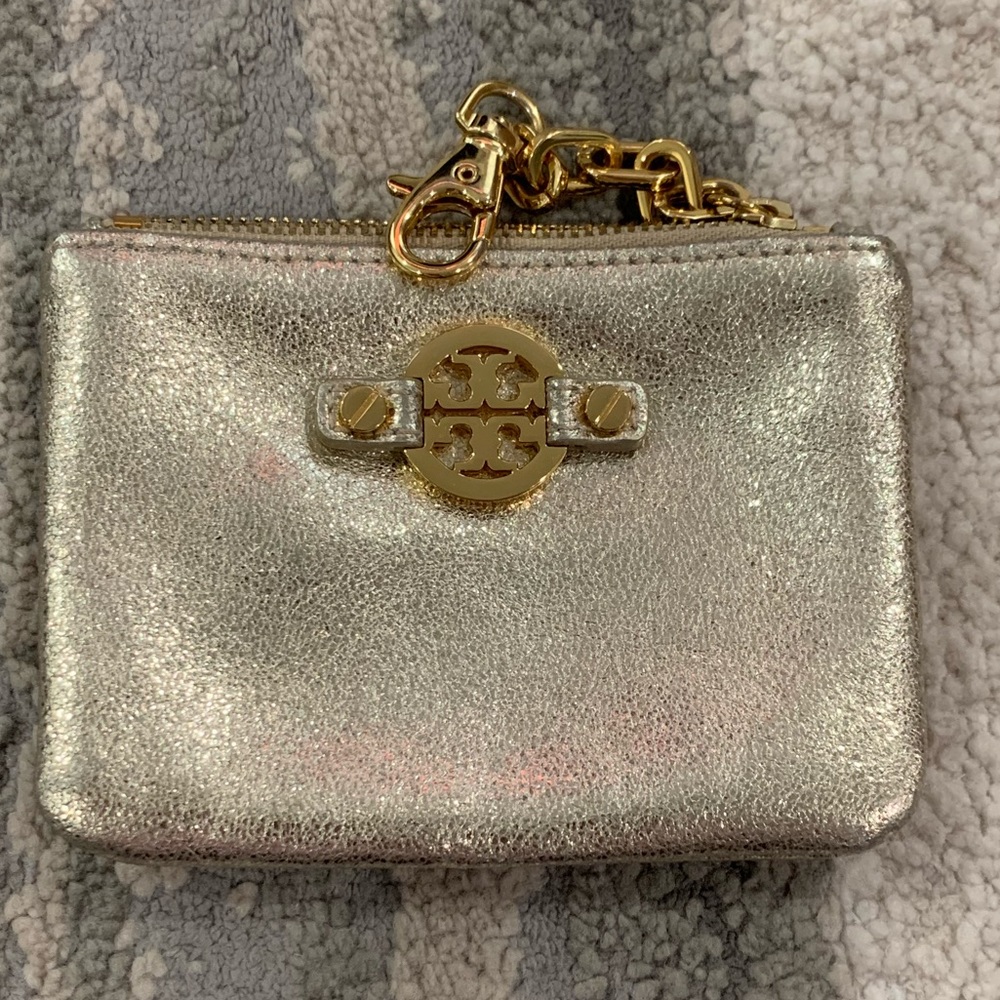 Gold Tory burch coin purse
